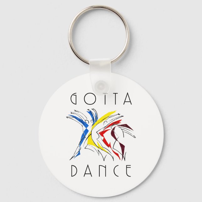 Abstrakta dansare dansar - Dansälskarens konstverk Nyckelring (Framsida)