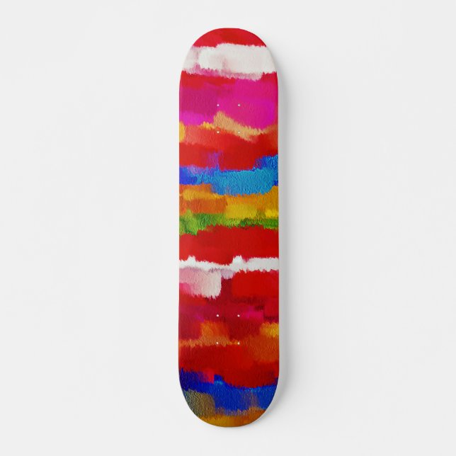 Abstrakta Färger för Målning #11 Mini Skateboard Bräda 18,5 Cm (Framsida)