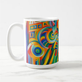 Abstrakta färger kaffemugg