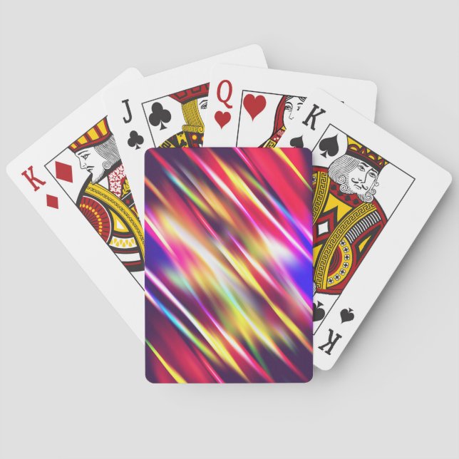 Abstrakta färgglada linjer casinokort (Baksidan)