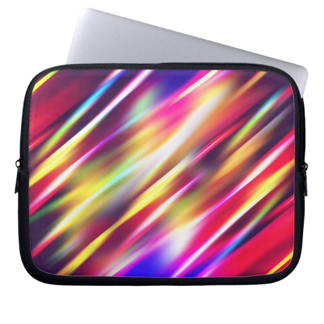 Abstrakta färgglada linjer laptop fodral (Framsidan)