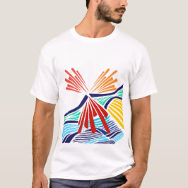 Abstrakta Färgglada Linjer | Modern Geom T Shirt