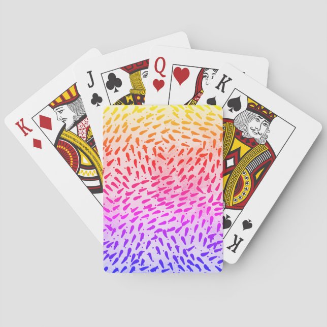 Abstrakta Färgglada Prickar Casinokort (Baksidan)