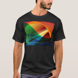 Abstrakta färgglada vågor t shirt