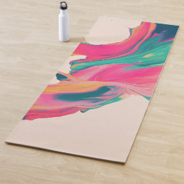 Abstrakta Färgglada Yogamatta