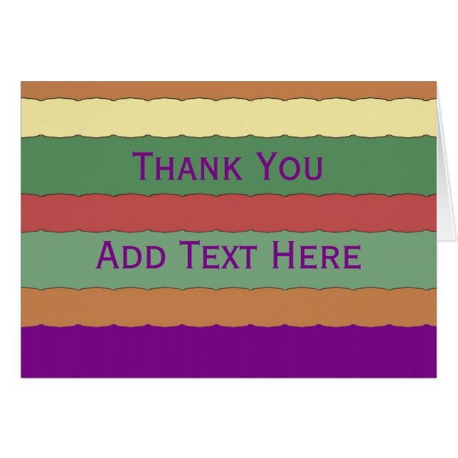 Abstrakta färglinjer, redigera text hälsningskort (Framsidan Horizontal)