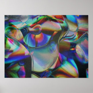 Abstrakta Färgrika Reflektioner Poster