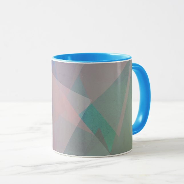 Abstrakta Flygande Partiklar | Geometriska Former Mugg (Framsida höger)