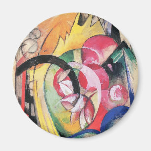 Abstrakta Former (även känd som Färgade Blommor) a Magnet