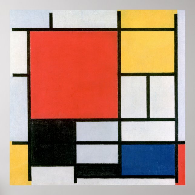 ABSTRAKTA FORMER DEKORATIVT MONDRIAN  POSTER (Framsidan)