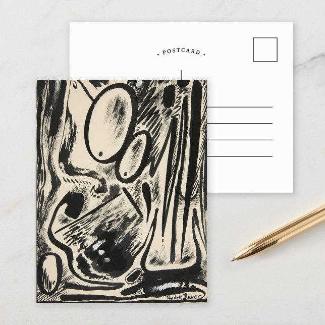 Abstrakta Former | Rudolf Bauer Vykort (Skapare uppladdad)