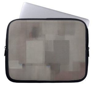 Abstrakta fyrkanter i jordtoner laptop fodral