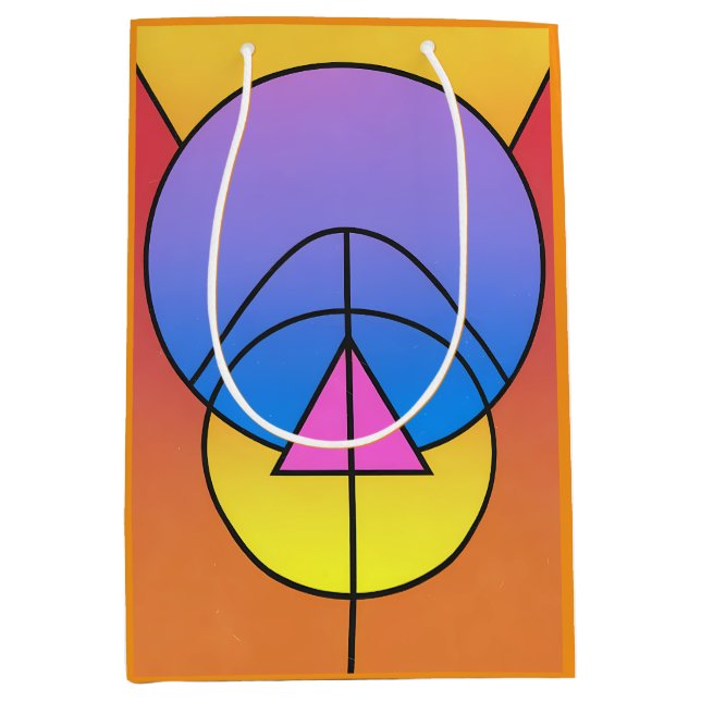 Abstrakta geometriska cirklar linje färgglada (Framsidan)