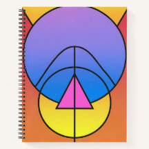 Abstrakta geometriska cirklar Linje Färgrik