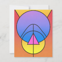 Abstrakta geometriska cirklar Linje Färgrik papper