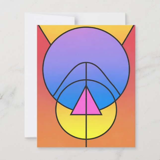Abstrakta geometriska cirklar Linje Färgrik papper (Framsida)