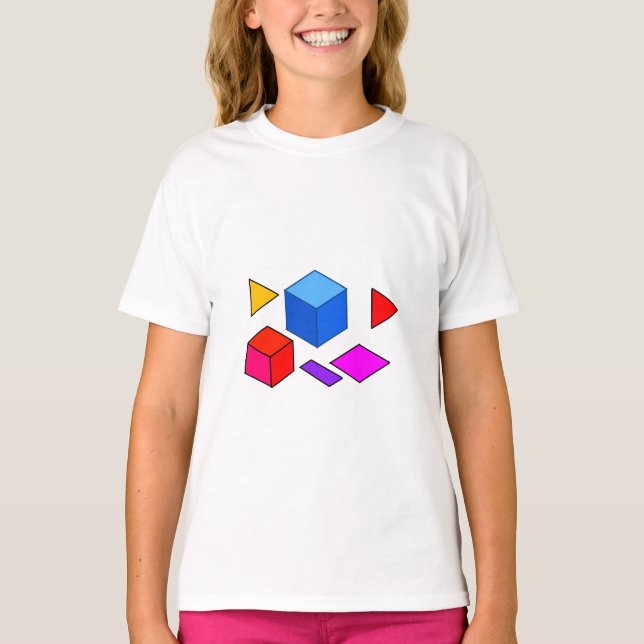 Abstrakta geometriska element Mönster för minimali T Shirt (Framsida)