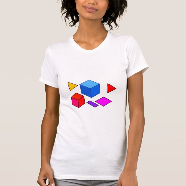 Abstrakta geometriska element Mönster för minimali T Shirt (Framsida)