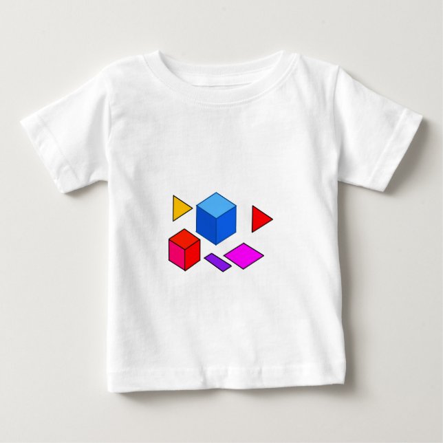 Abstrakta geometriska element Mönster för minimali T Shirt (Framsida)