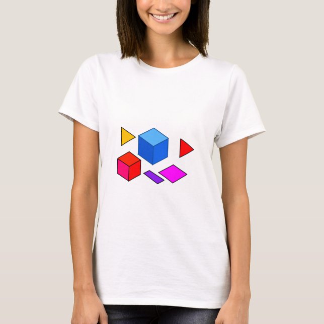 Abstrakta geometriska element Mönster för minimali T Shirt (Framsida)