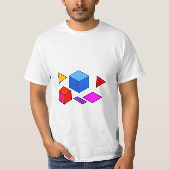 Abstrakta geometriska element Mönster för minimali T Shirt (Framsida)