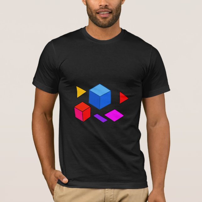 Abstrakta geometriska element Mönster för minimali T Shirt (Framsida)