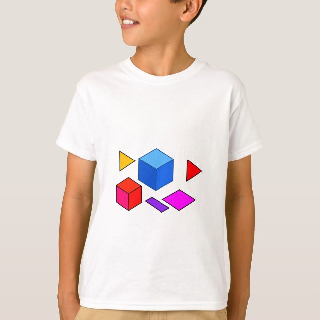 Abstrakta geometriska element Mönster för minimali T Shirt (Framsida)