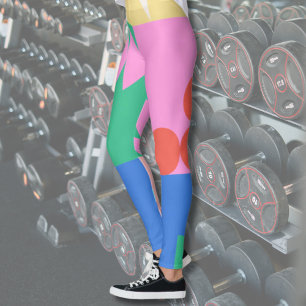 Abstrakta geometriska former leggings