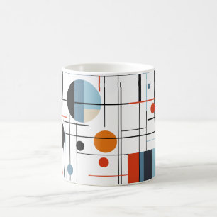 Abstrakta geometriska moderna minimalistiska linje kaffemugg