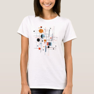 Abstrakta geometriska moderna minimalistiska linje t shirt