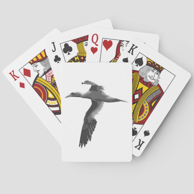 Abstrakta havsfåglar casinokort (Baksidan)