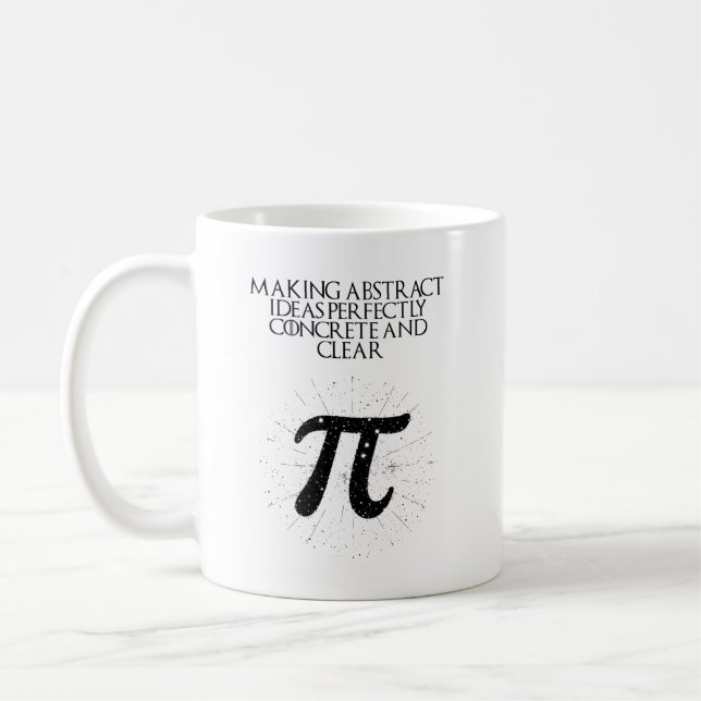 Abstrakta idéer perfekt konkreta tydliga matematik kaffemugg (Vänster)