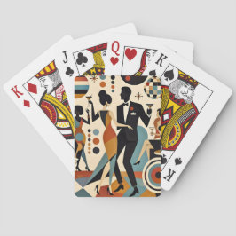 Abstrakta Jazzy Martinis och Dansande Cocktailpart Casinokort