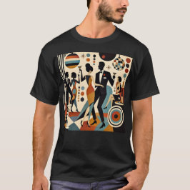 Abstrakta Jazzy Martinis och Dansande Cocktailpart T Shirt