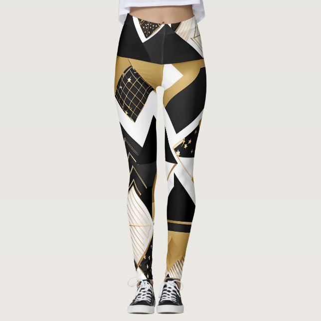 abstrakta jul diamant leggings (Framsida)