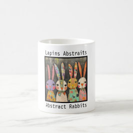 Abstrakta kanindesign kaffemugg