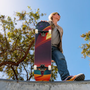 Abstrakta katter mini skateboard bräda 18,5 cm