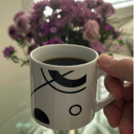 Abstrakta konstpenseldrag espressomugg