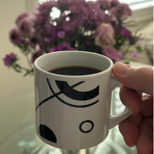 Abstrakta konstpenseldrag espressomugg