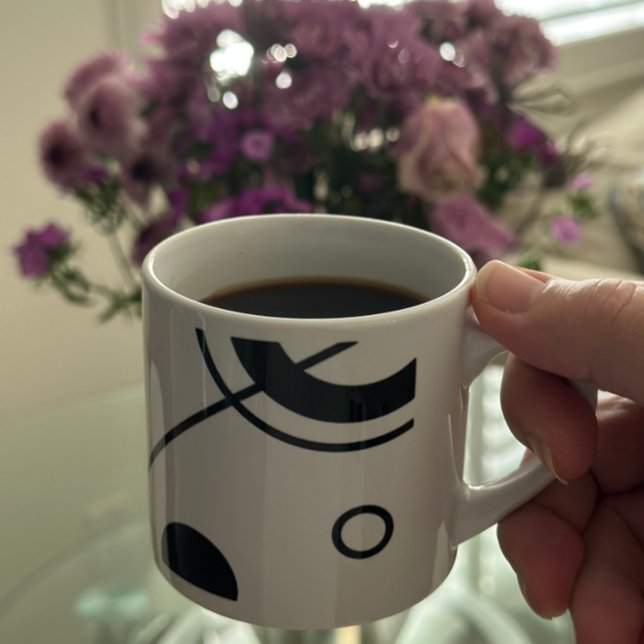 Abstrakta konstpenseldrag espressomugg (Skapare uppladdad)