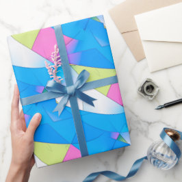 Abstrakta kurvor minimalistiskt mönster presentpapper