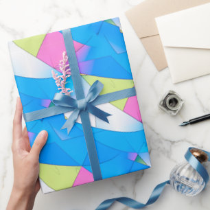 Abstrakta kurvor minimalistiskt mönster presentpapper