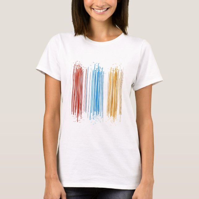 Abstrakta linjer tee shirt (Framsida)