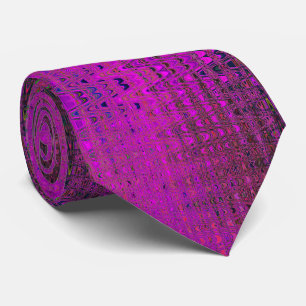 Abstrakta Magenta Retro Boomerang-vågor Slips