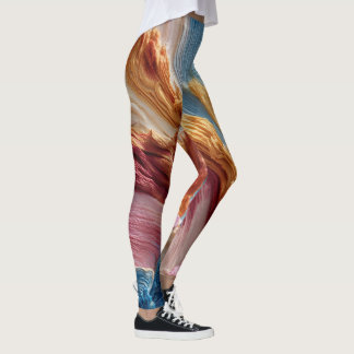 Abstrakta målade leggings