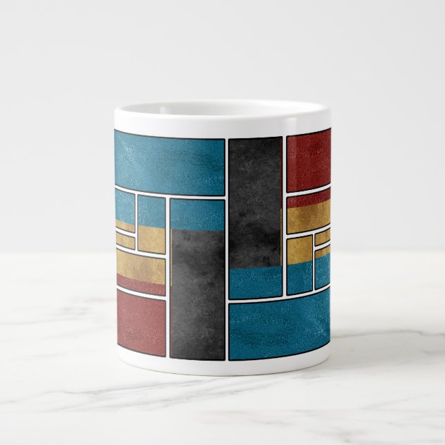 Abstrakta muggdesigner jumbo mugg (Framsidan)