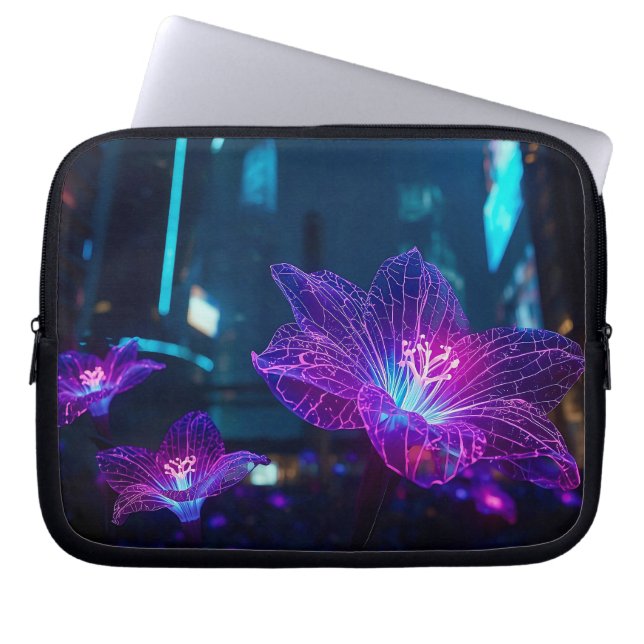 Abstrakta neonådror 10' laptop fodral (Framsidan)