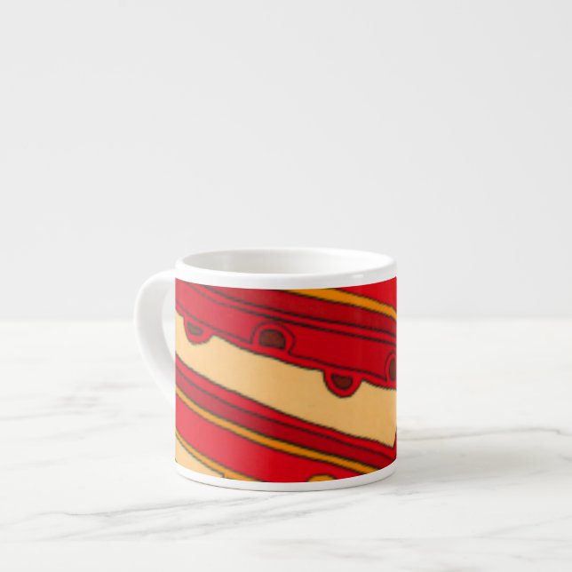 Abstrakta Orange Paneler Espressomugg (Framsida vänster)
