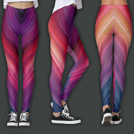 Abstrakta övergångar | Chevronlinje Leggings
