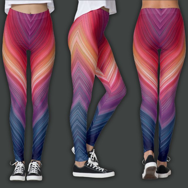 Abstrakta övergångar | Chevronlinje Leggings (Skapare uppladdad)